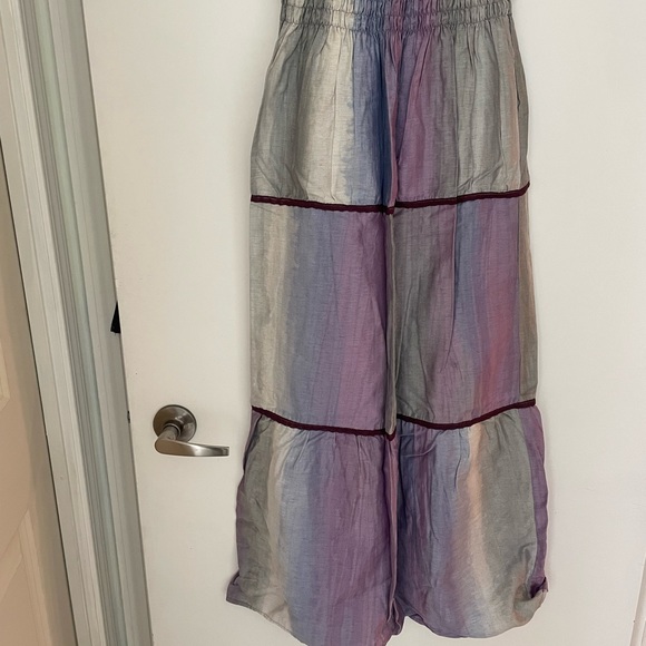 COPY - Purple and grey long peasant style dress small - Picture 4 of 5